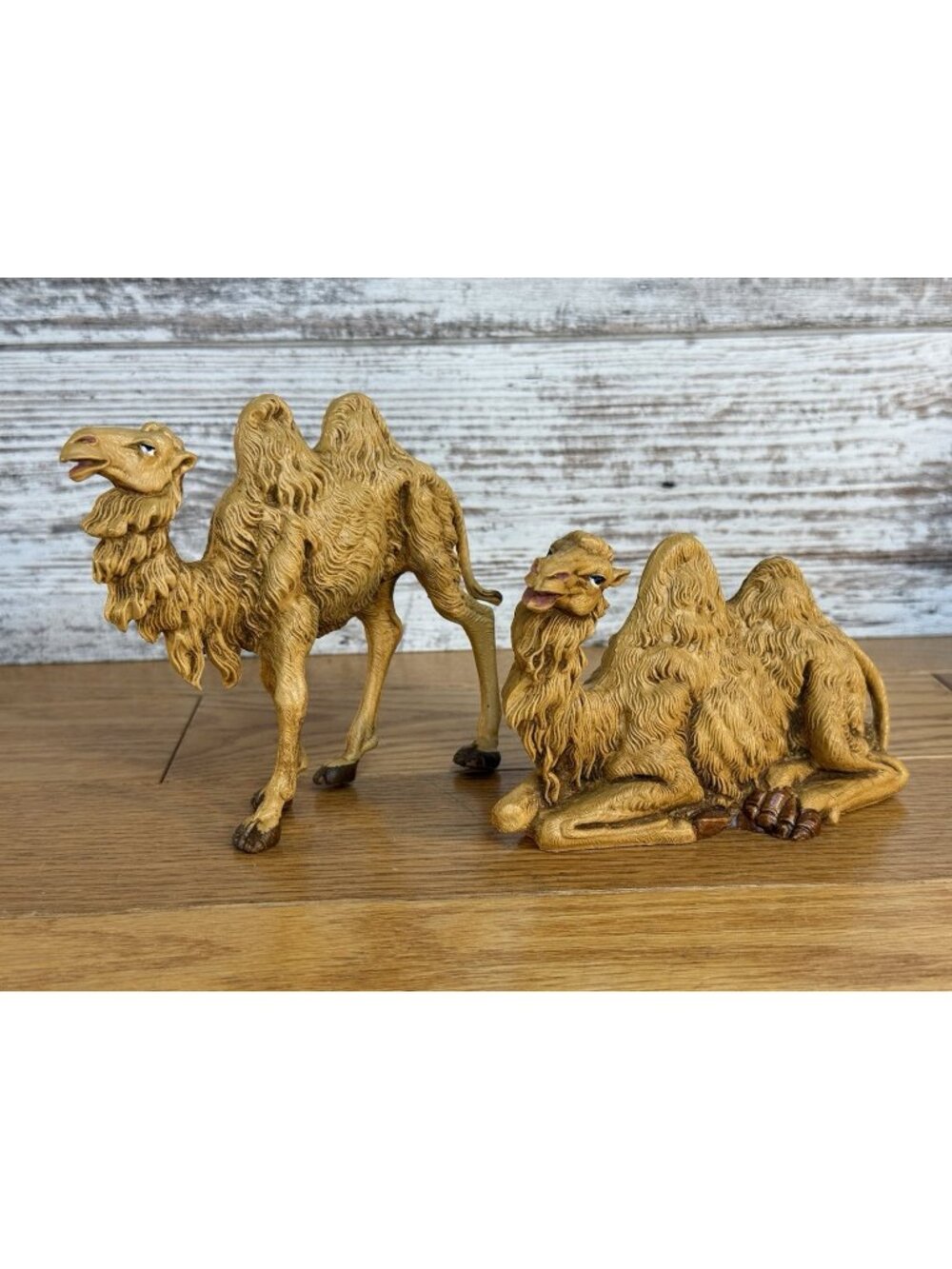 Set of 2 Vintage Fontanini Depose Italy Camels  Nativity Collection Animals 1983